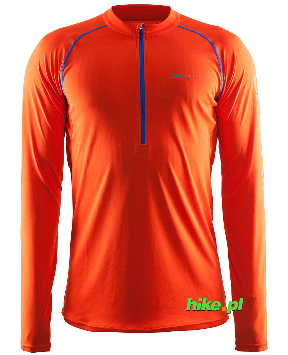 Craft Prime LS Tee - męska bluza do biegania - pomarańczowa