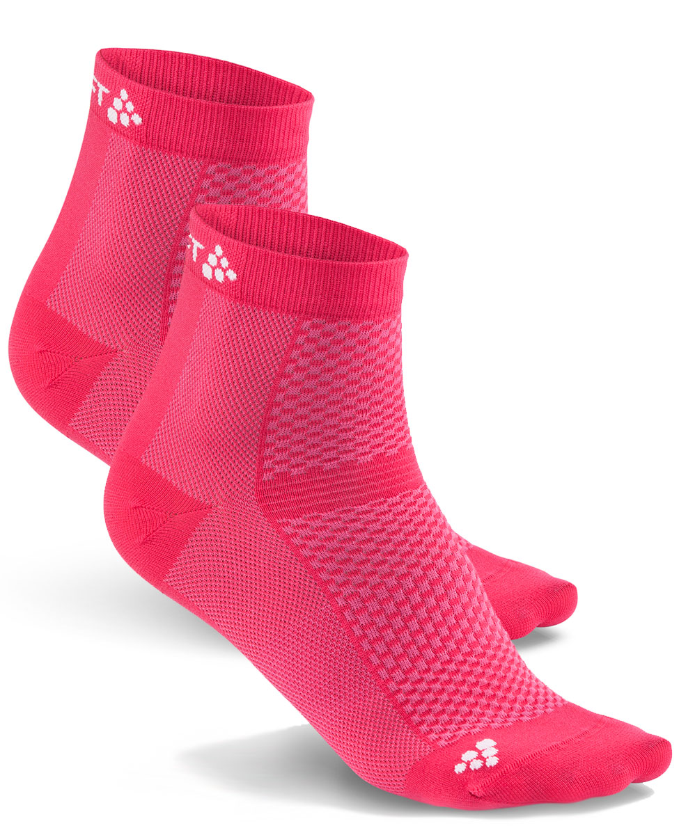 Craft Cool Mid 2-Pack Sock - skarpety sportowe - różowe