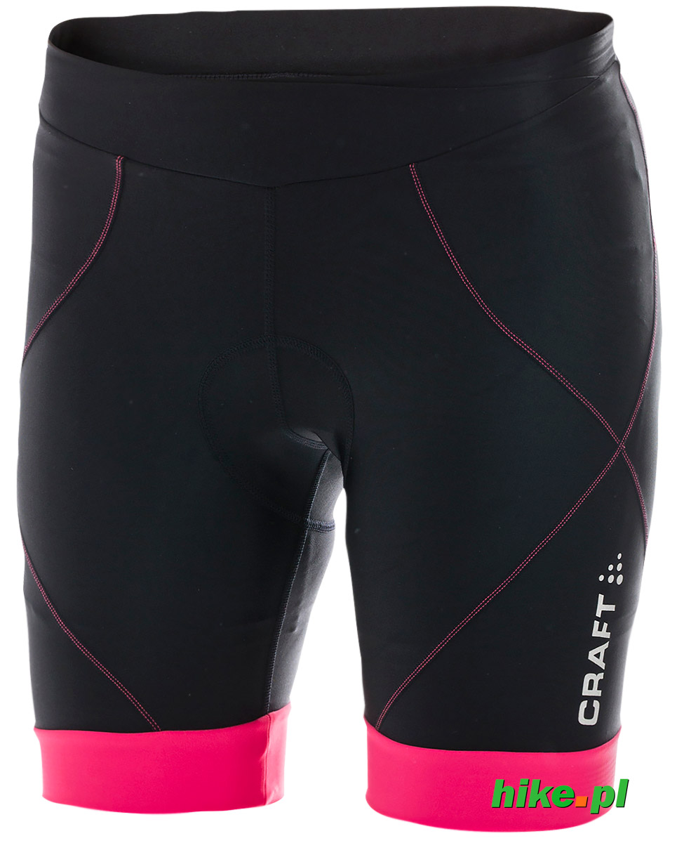 damskie spodenki rowerowe Craft Active Bike Shorts czarno-różowe