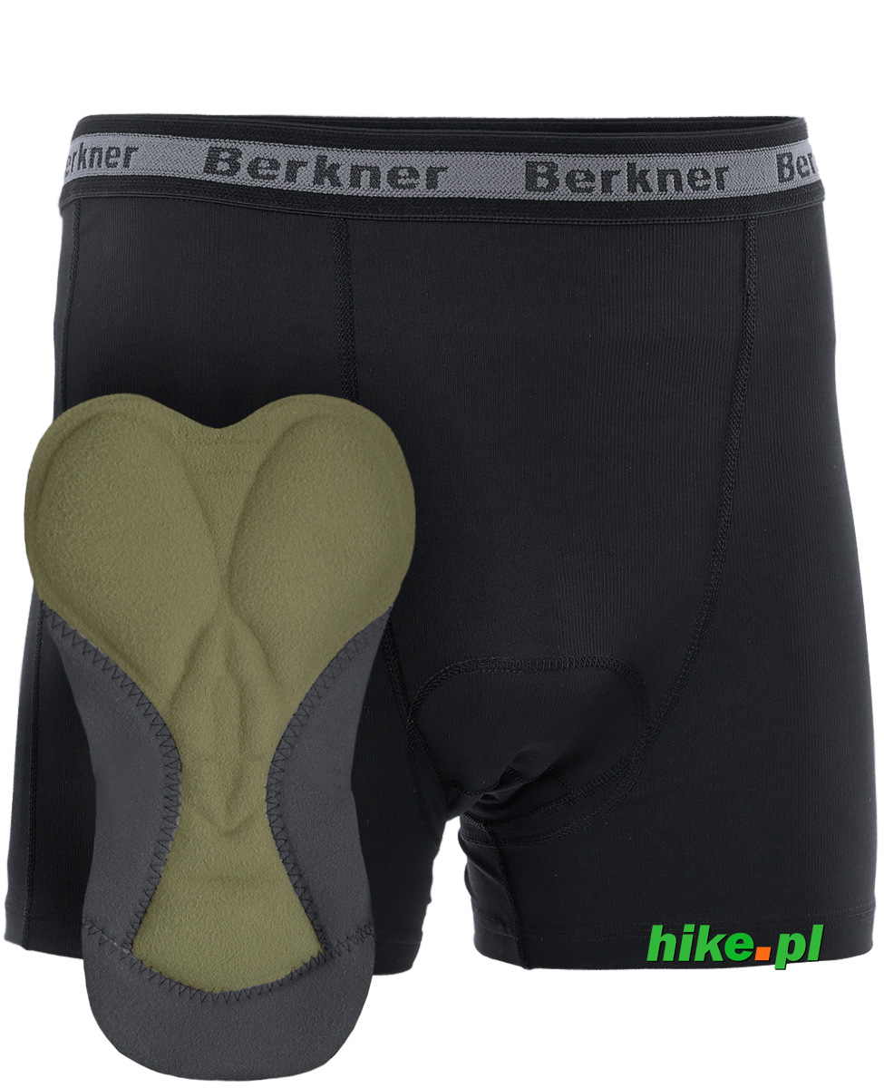 męskie bokserki z rowerową wkładką Berkner Action + czarne