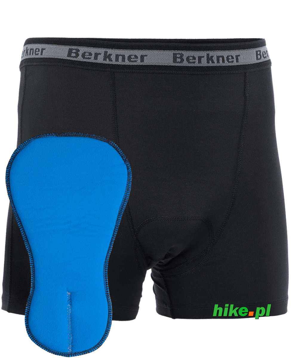 Berkner Action - męskie bokserki z rowerową wkładką - czarne