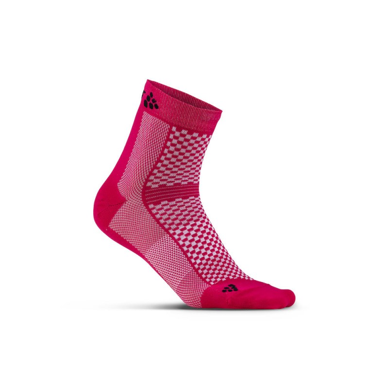 Craft Cool Mid 2-Pack Sock - skarpety sportowe - czerwone