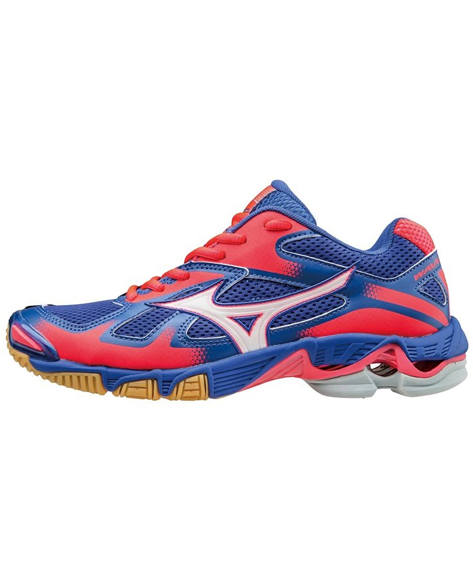 Mizuno Wave Bolt 5 - damskie buty siatkarskie - niebiesko-różowe