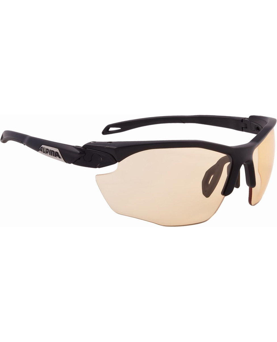 okulary sportowe Alpina Twist Five VL+ black, szkła pomarańczowe