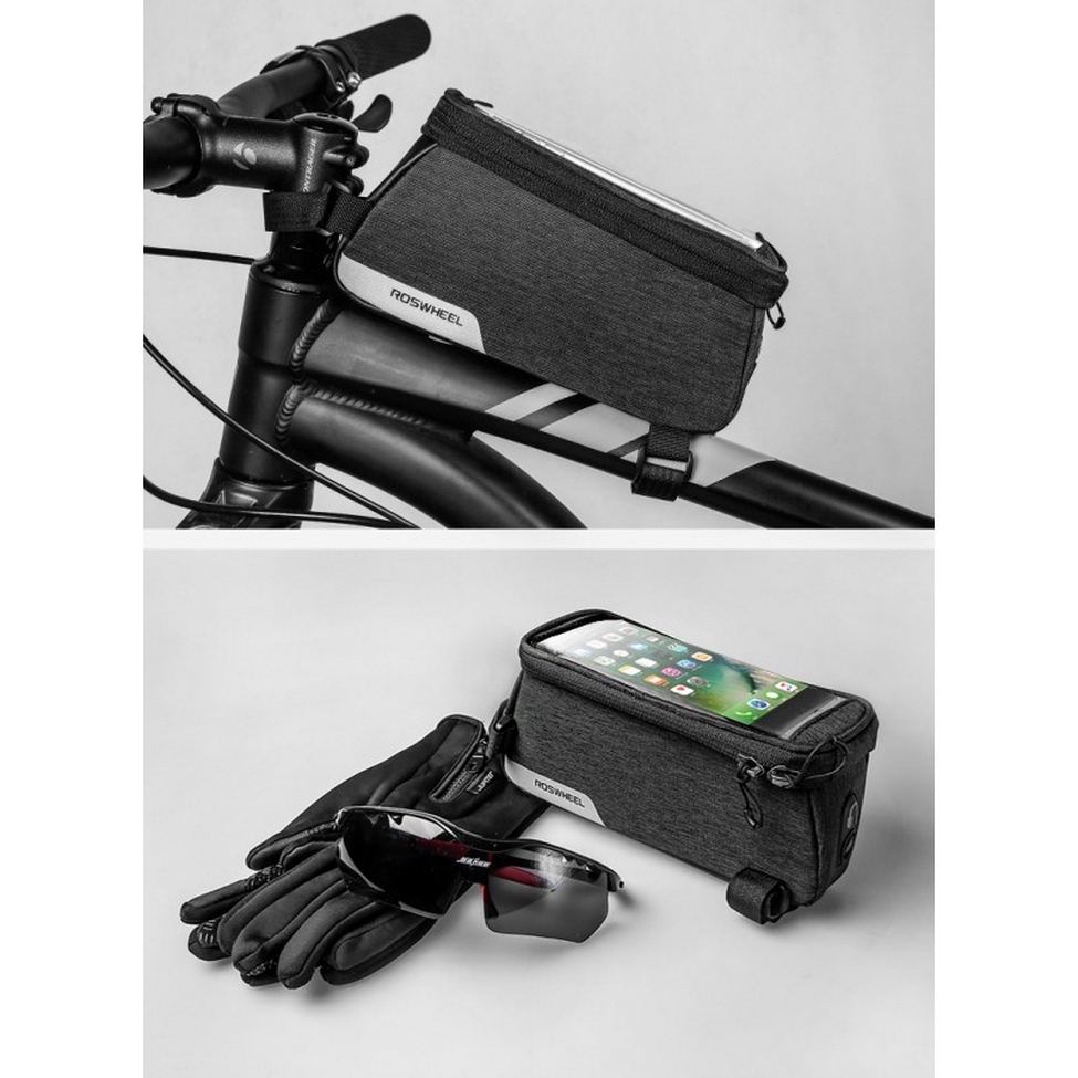 Roswheel Essentials torebka rowerowa na ramę z etui na telefon
