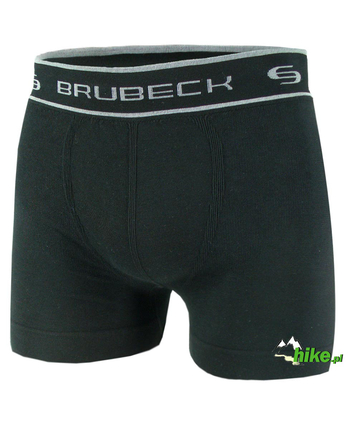 Męskie bezszwowe bokserki Brubeck Basic Cotton czarne