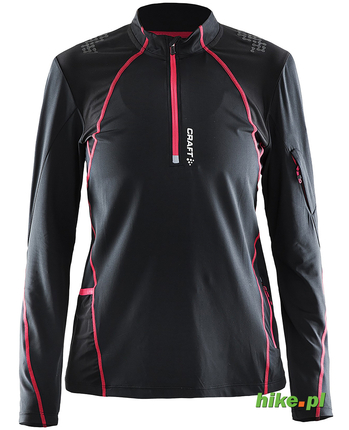 Craft Trail LS Shirt - damska bluza do biegania - czarno-różowa SS15