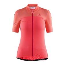 Craft Hale Glow Jersey - damska koszulka rowerowa - różowa