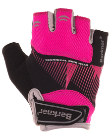 Berkner Ride Woman - damskie rękawiczki rowerowe - czarno-różowe