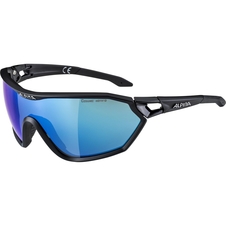 Alpina S-Way L CM+ - okulary sportowe  czarne-niebieskie