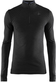 Craft Fuseknit Comfort Zip - koszulka męska z rozpinaną stójką czarna
